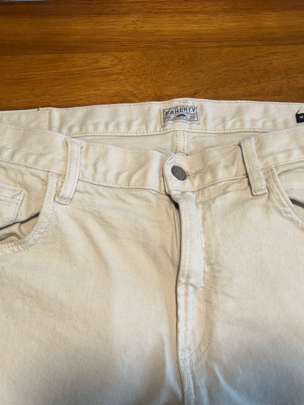Faherty Cream Men’s Jeans